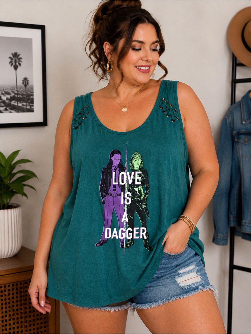 Torrid Marvel Loki “Love Is a Dagger” Tank Top – Size 1 (Women’s 1X / 14–16)